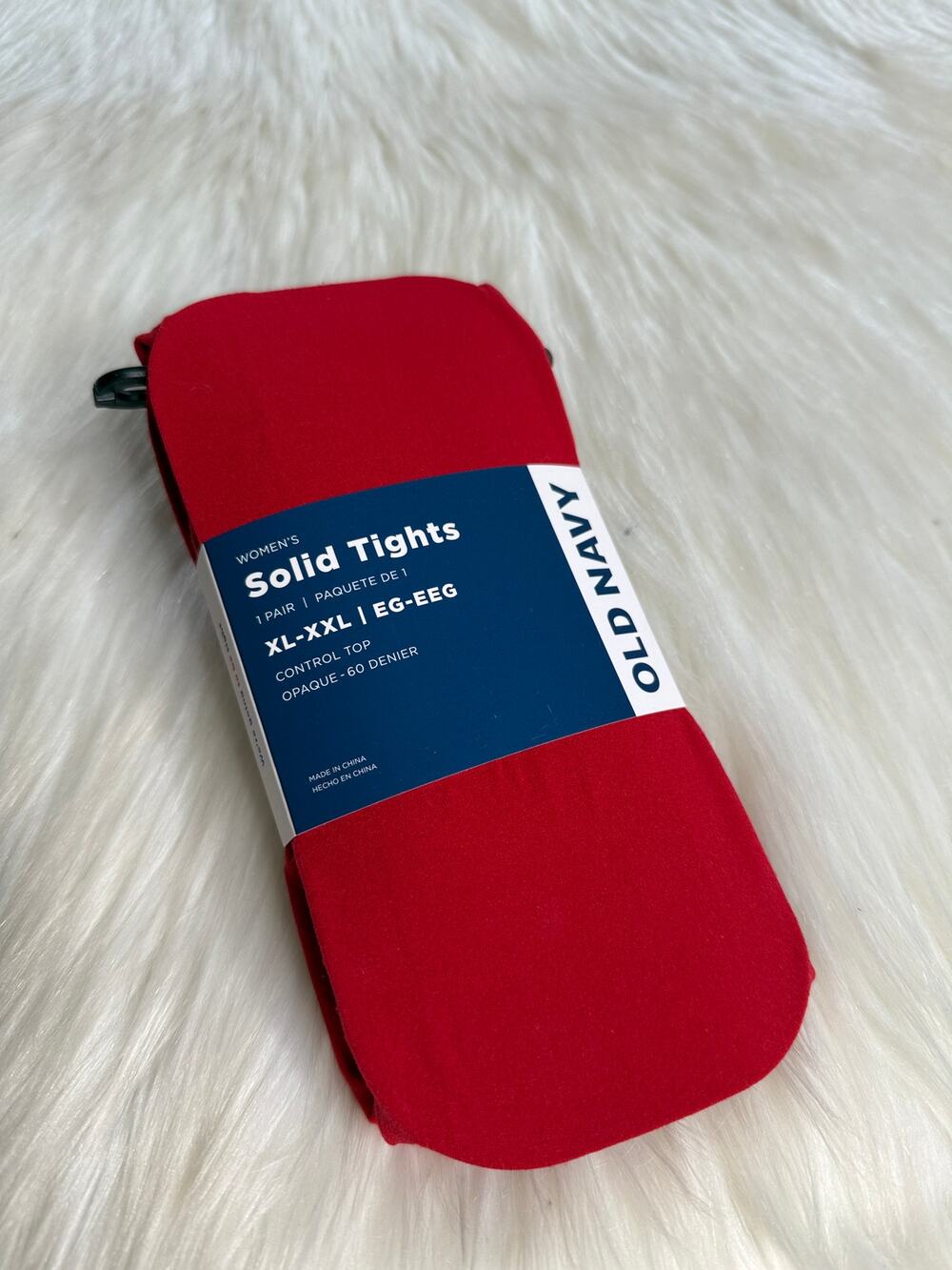 Old Navy Red Opaque Control Top Tights NWT XL-XXL